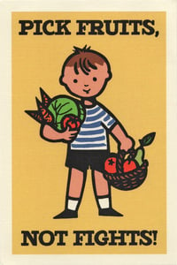 Image 1 of Pick Fruits, Not Fights Postcard