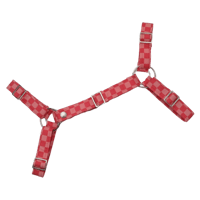 Image 1 of Pink & Peach Checker Bulldog Harness