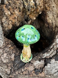 Image 2 of Creepy Forest Mushroom with Evil Eye Handmade Ceramic