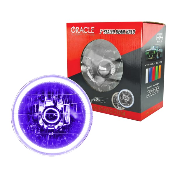 Image of NEW RELEASE 7" ROUND UV/PURPLE MICRO SMD HALO (PAIR)