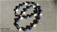 Blue and White Ceramic Necklace