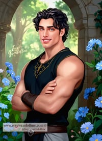 Image 1 of Kai Azer Inspired Fan Art Print / Page Overlay / Bookmark