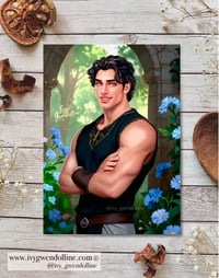 Image 2 of Kai Azer Inspired Fan Art Print / Page Overlay / Bookmark