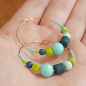 Image of Boucles lola menthe à l'eau