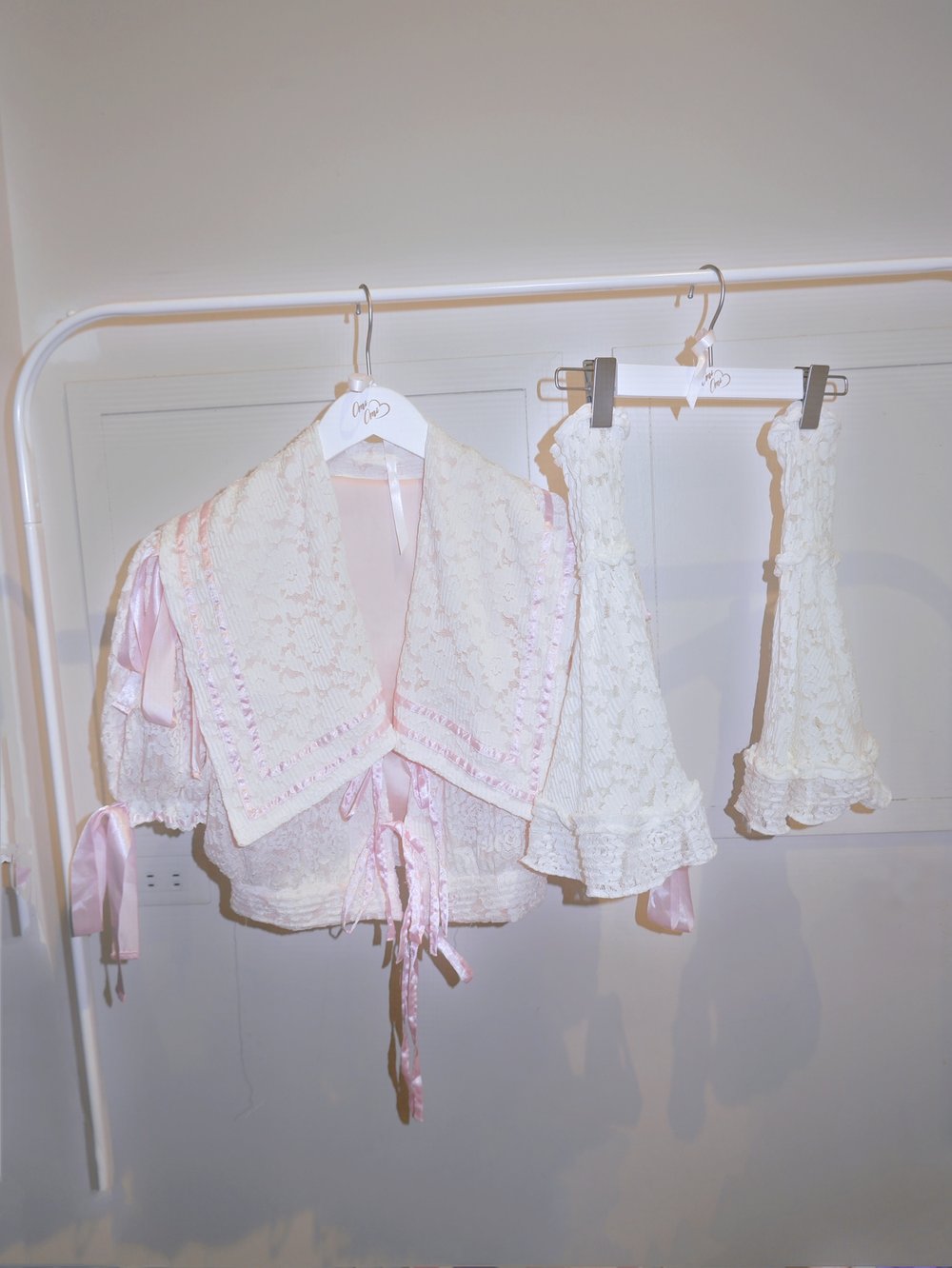 Image of Milk Blossom Cardigan + Detachable Sleeves