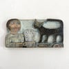 Hilke Macklntyre Ceramics - '3 Cows' & 'Man & Cat'