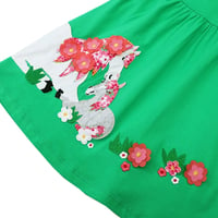 Image 2 of Embroidered Applique Green Horse Dress