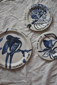 Image 2 of True Blue Magpie Plate