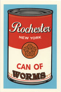 Image 1 of Rochester Can of Worms Postcard