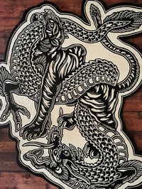 Image 2 of Tiger/Dragon Woodcut 