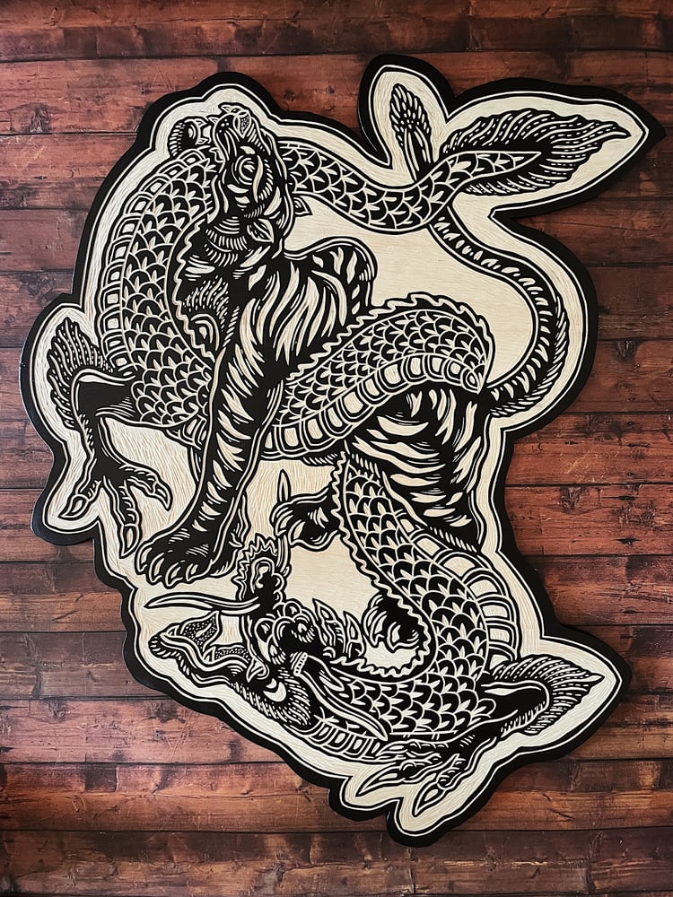 Image of Tiger/Dragon Woodcut 