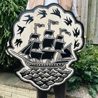 Image 1 of Ship Woodcut 