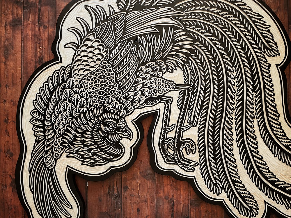 Image of Phoenix Woodcut