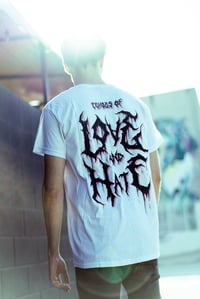 Image 2 of "Love Hate"  White T-Shirt