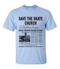 Image 1 of SAVE THE SKATE CHURCH TEE