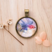 Image 1 of Swallow in the wind pendant with necklace