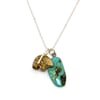 Turquoise and Bear Pendant Necklace