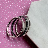 Image 5 of Sterling Silver Stacking Ring - Raw Silk 