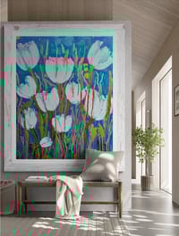 Image 2 of THE MOUSE AND THE TULIPS FRAMED PRINTS