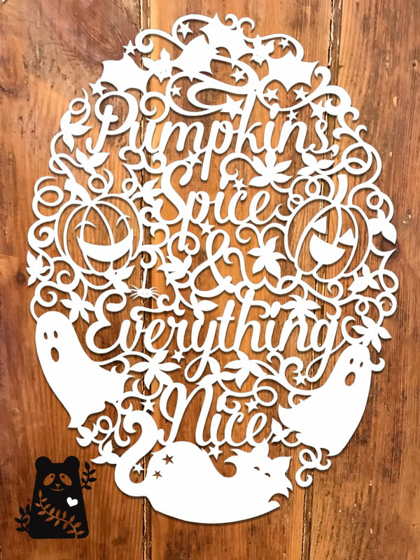 Image of Pumpkins Spice Papercut Template