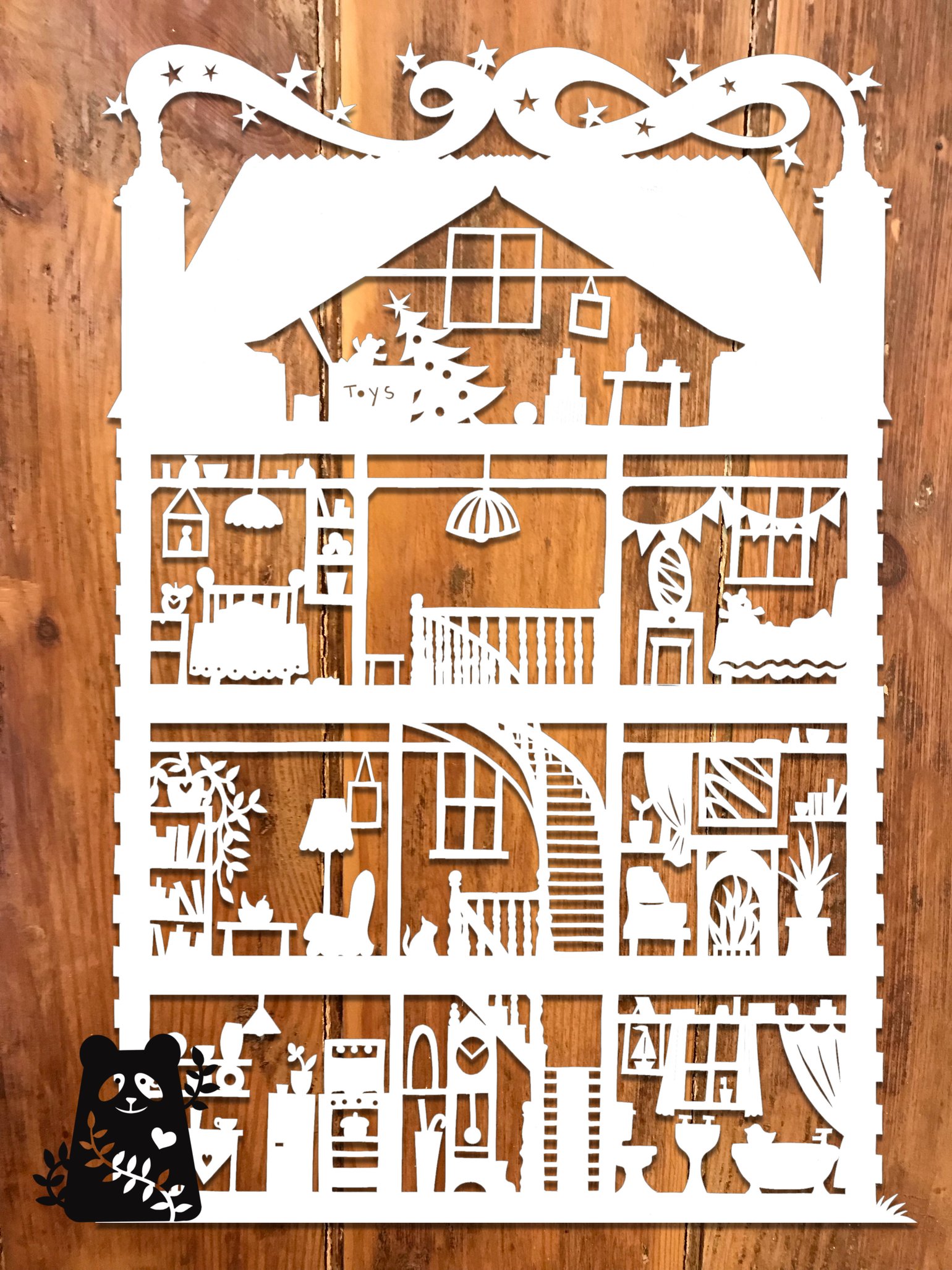 Image of House Papercut Template