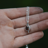 Image 1 of dainty fire opal necklace #3