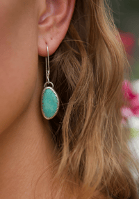 Image 3 of Sonoran gold dangle earrings