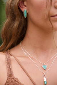 Image 5 of Sonoran Gold turquoise statement studs