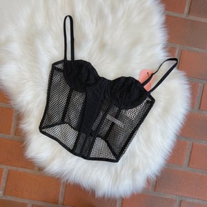 Image of Size M - Urban Outfitters Fishnet Corset Bustier NWT 