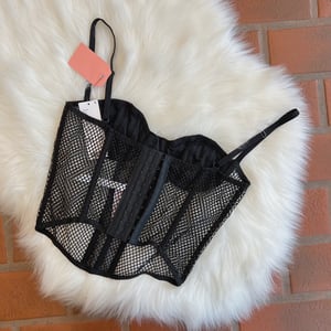 Image of Size M - Urban Outfitters Fishnet Corset Bustier NWT 