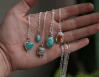 Image 4 of dainty Patagonia turquoise necklace