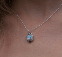 Image 6 of dainty fire opal necklace #4 