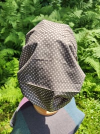 Image 2 of Mocha Polka Dots Hair Covering 