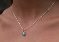 Image 3 of dainty turquoise necklace