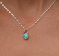 Image 1 of dainty turquoise necklace