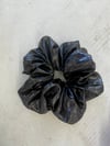 Black metallic organza scrunchie 