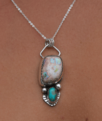 Image 3 of fire opal + emerald valley talisman