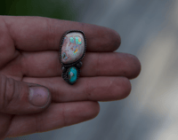 Image 8 of fire opal + emerald valley talisman
