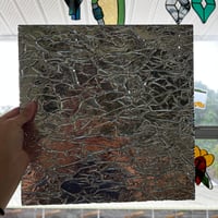 Image 3 of Spectrum Clear Krinkle Mirrored Glass 12"x12"