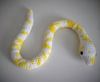 Image 2 of Crochet White and Yellow Python 🐍