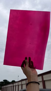 Image 3 of Mouthblown Hot Pink Flash Glass 13.75"x10"