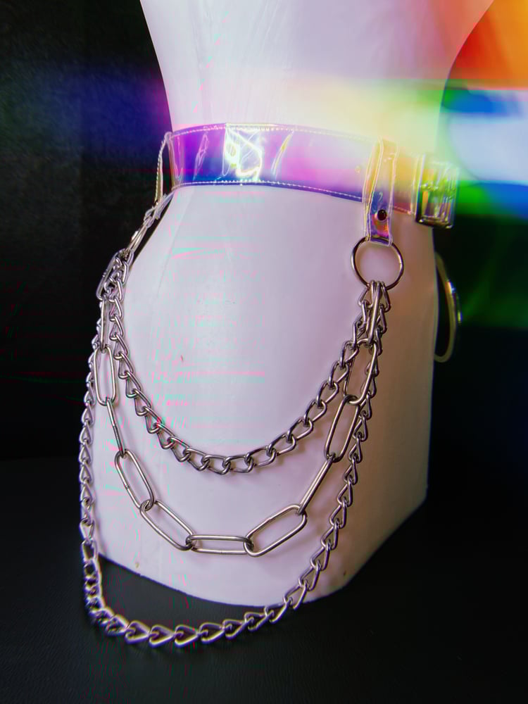 Image of CHAINED HOLO BELT