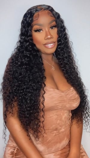 Image of 13x4 Bohemian Curly Lace Front Wig in 30”
