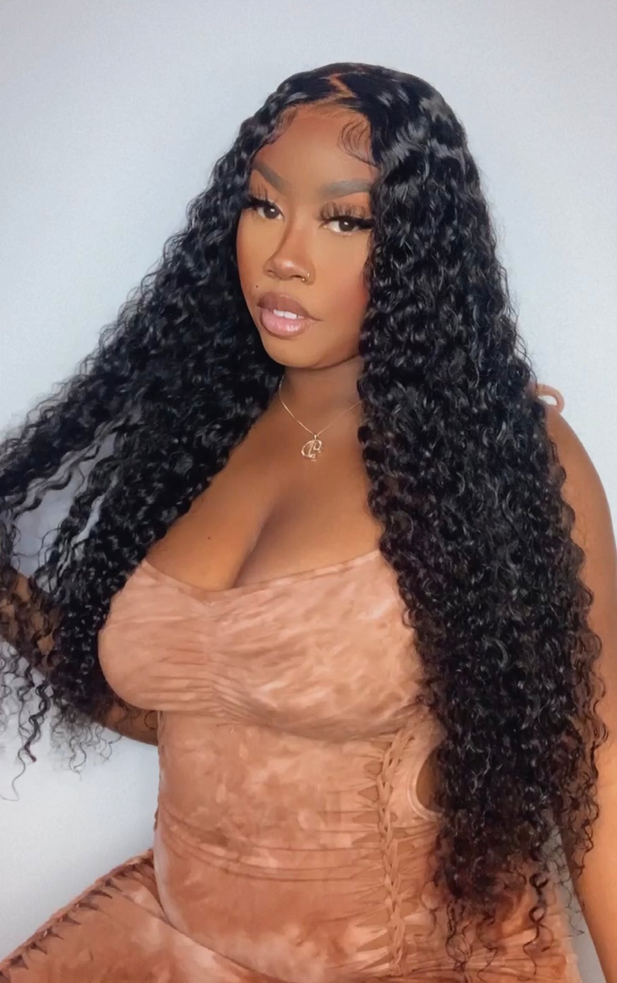 Image of 13x4 Bohemian Curly Lace Front Wig in 30”
