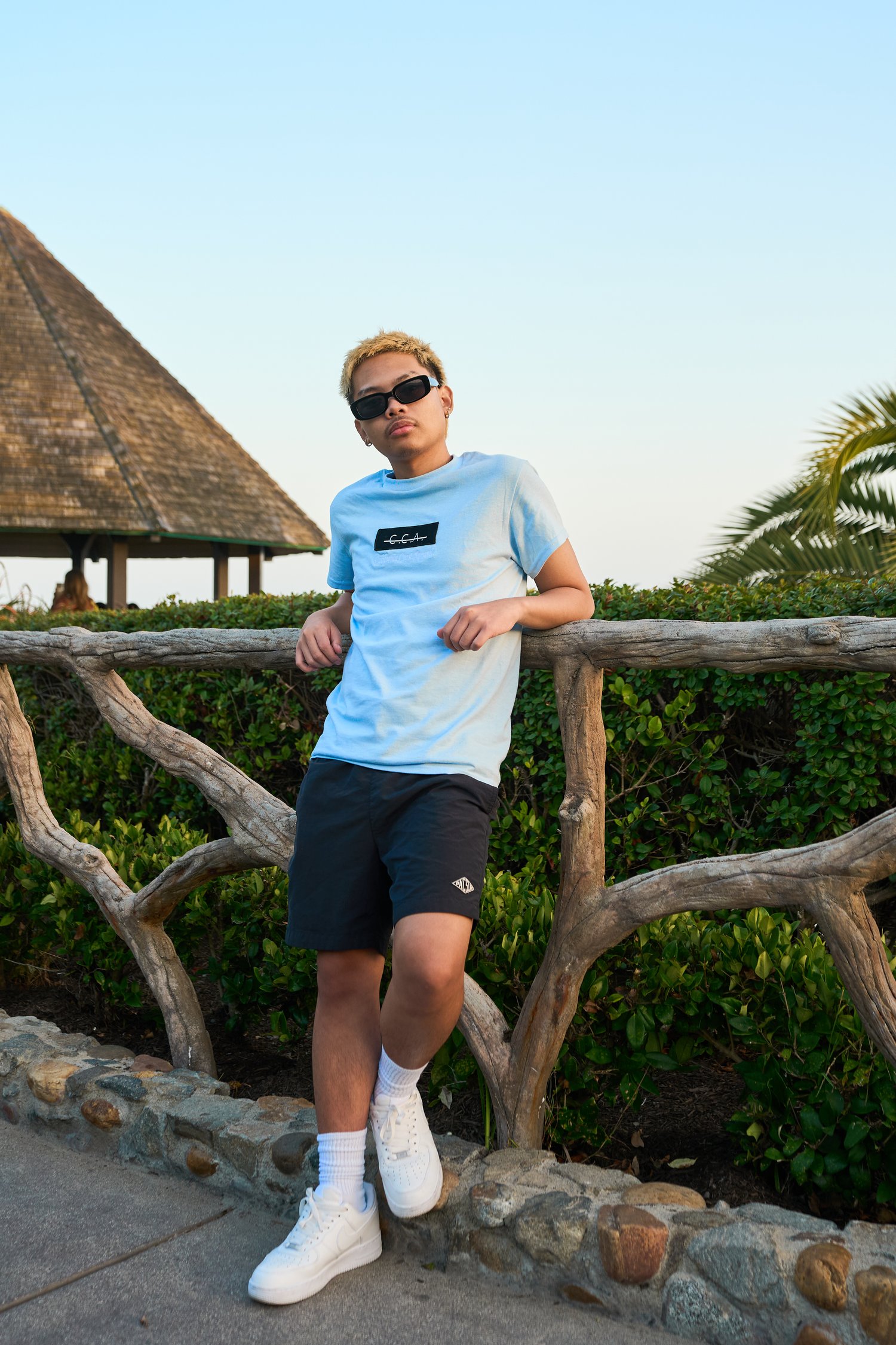 Image of C.C.A. Patch Logo T-Shirt Light Blue