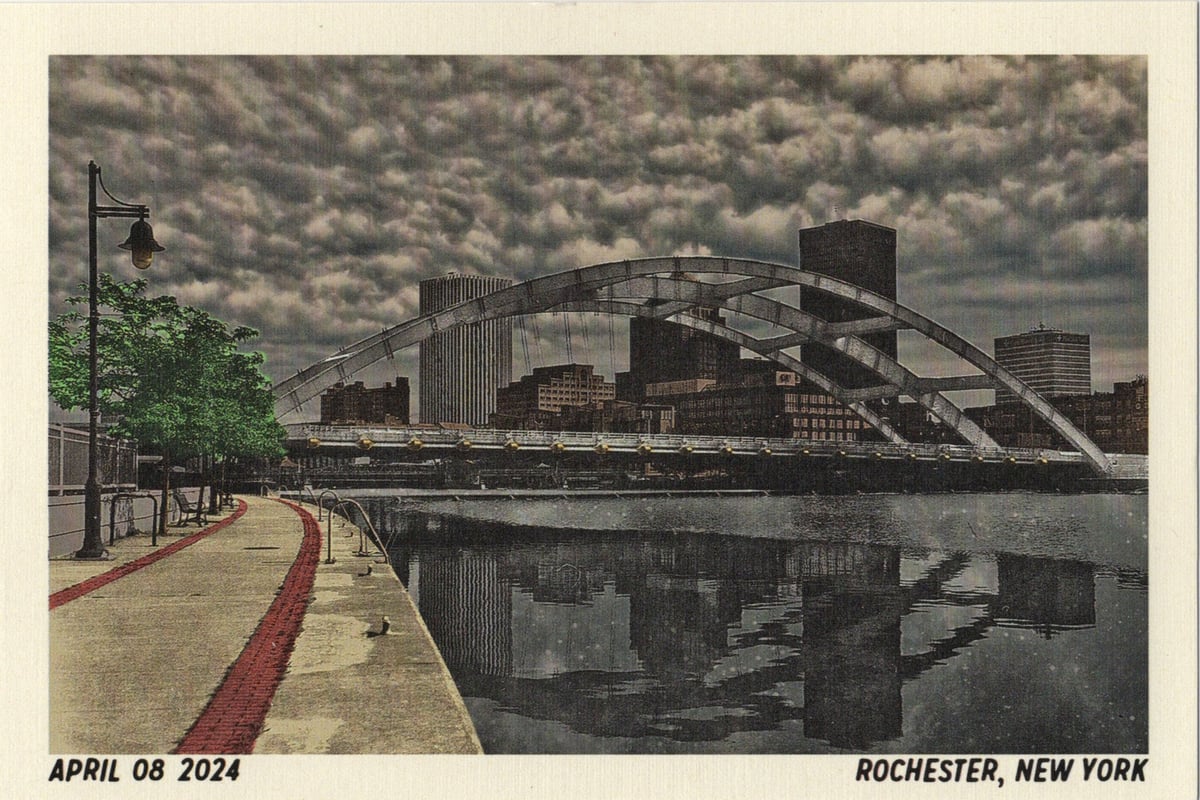 Rochester Eclipse Clouds Postcard | Dellarious
