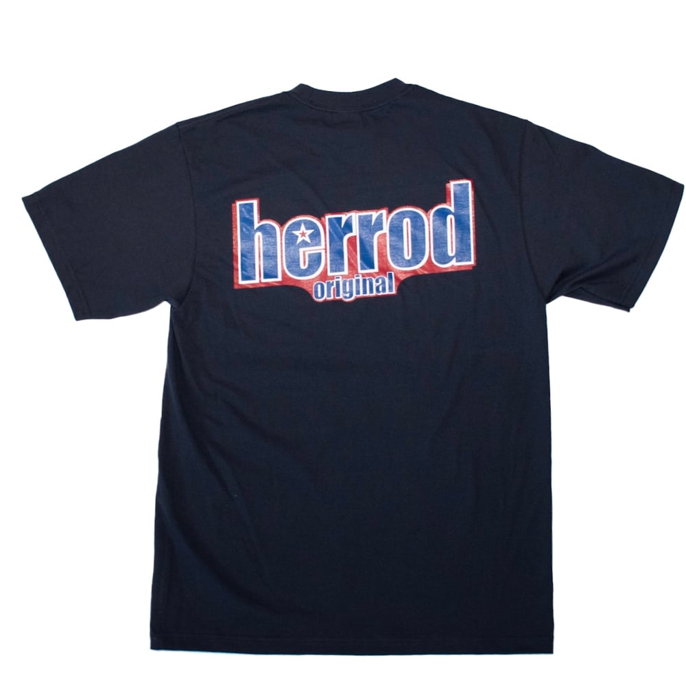 NAVY BRAND TEE