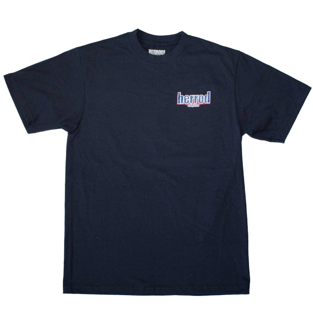 NAVY BRAND TEE
