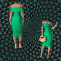 Green knot Dress