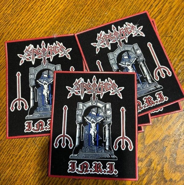 SARCOFAGO - INRI - RUBBER PATCH | Mythological Mayhem